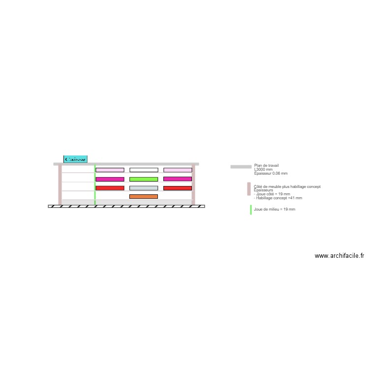 dessous de caisse 1. Plan de 0 pièce et 0 m2