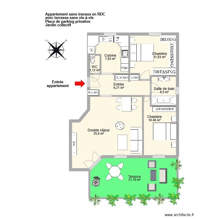 KOVALEVA. Plan de 11 pièces et 90 m2