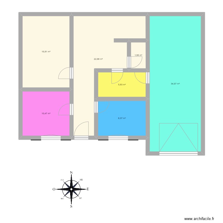 maison07-REZ-DE CHAUSSE. Plan de 7 pièces et 101 m2