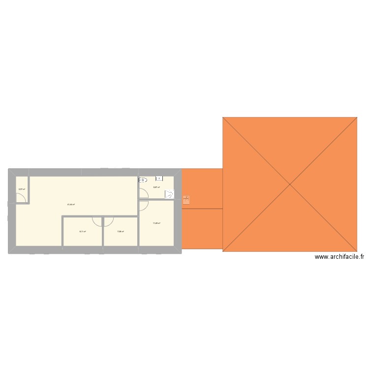 tornac appart. Plan de 33 pièces et 517 m2