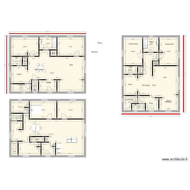 Maison idéale. Plan de 25 pièces et 268 m2