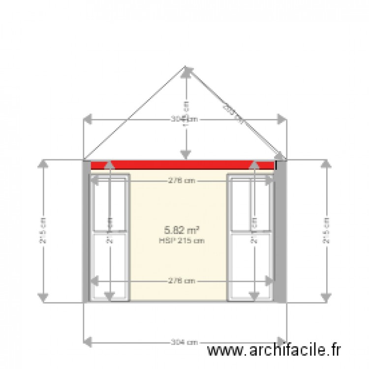 coupe intérieure mézzanine espace social. Plan de 0 pièce et 0 m2