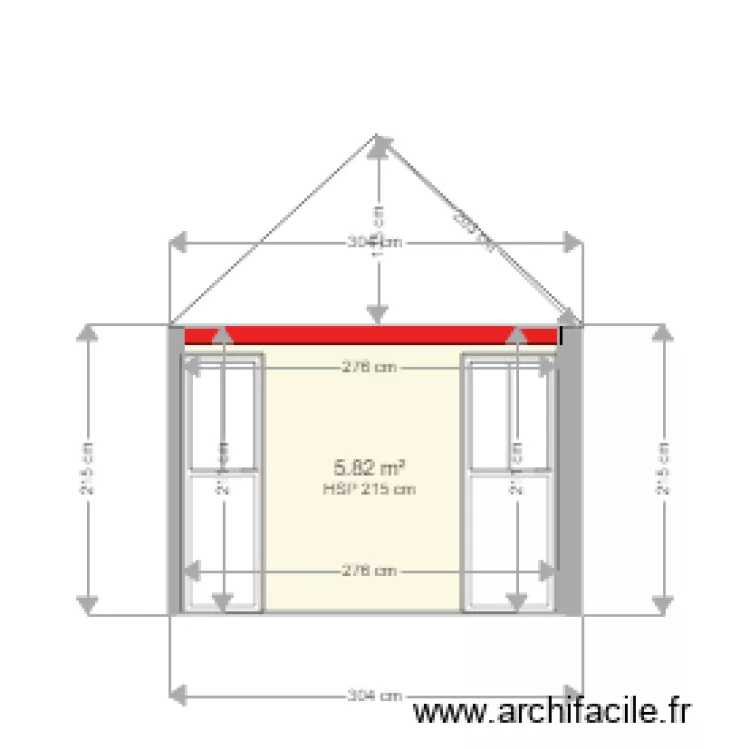 coupe int&eacute;rieure m&eacute;zzanine espace social. Plan de 