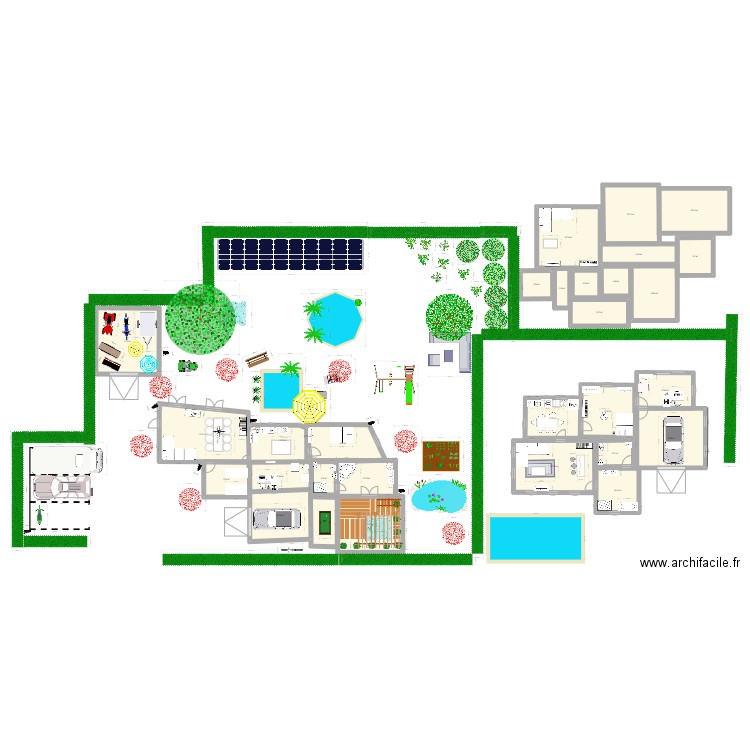 maison Loic. Plan de 30 pièces et 417 m2