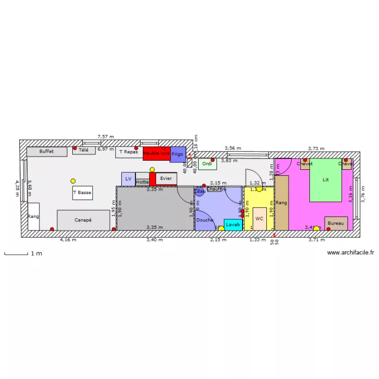 Appart 4. Plan de 