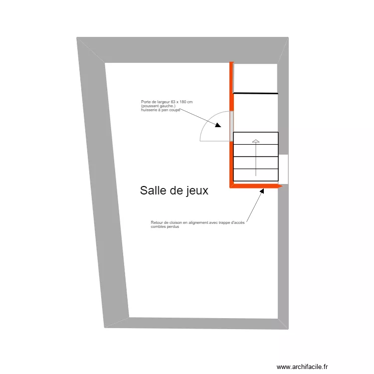 Salle de jeux . Plan de 