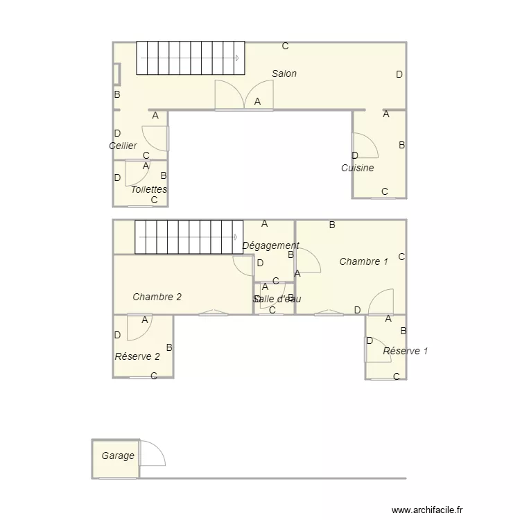 Croquis PEHAUT. Plan de 