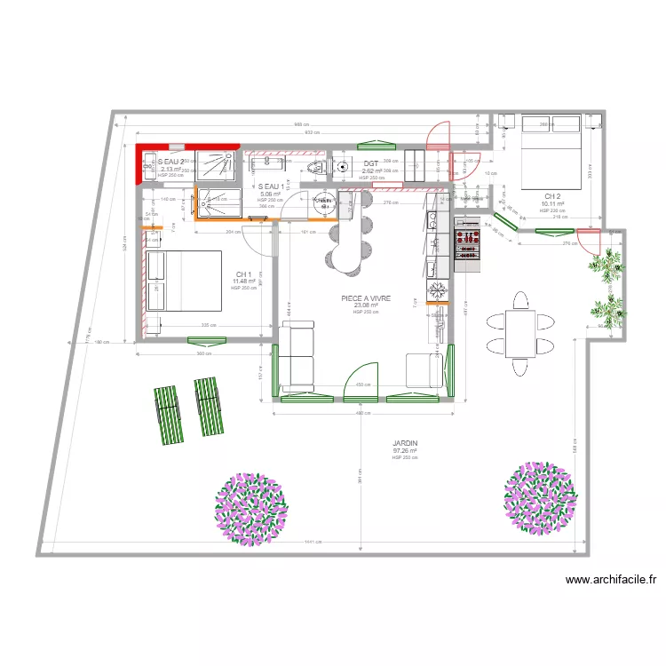 CHAUMIERE 2. Plan de 