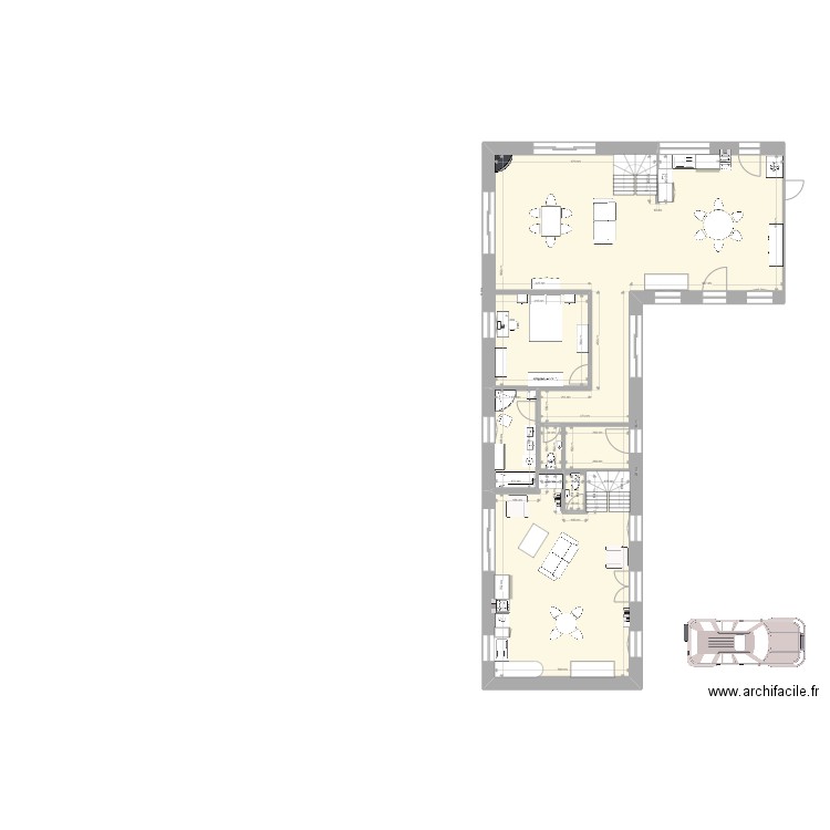 Plan PLOEVEN  2. Plan de 4 pièces et 153 m2