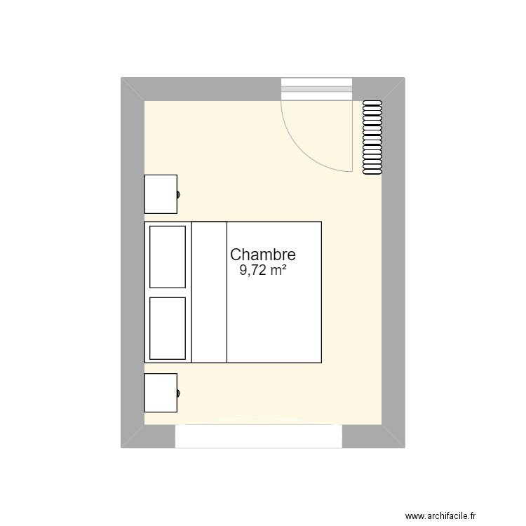 CHAMBRE - Dressing. Plan de 1 pièce et 10 m2