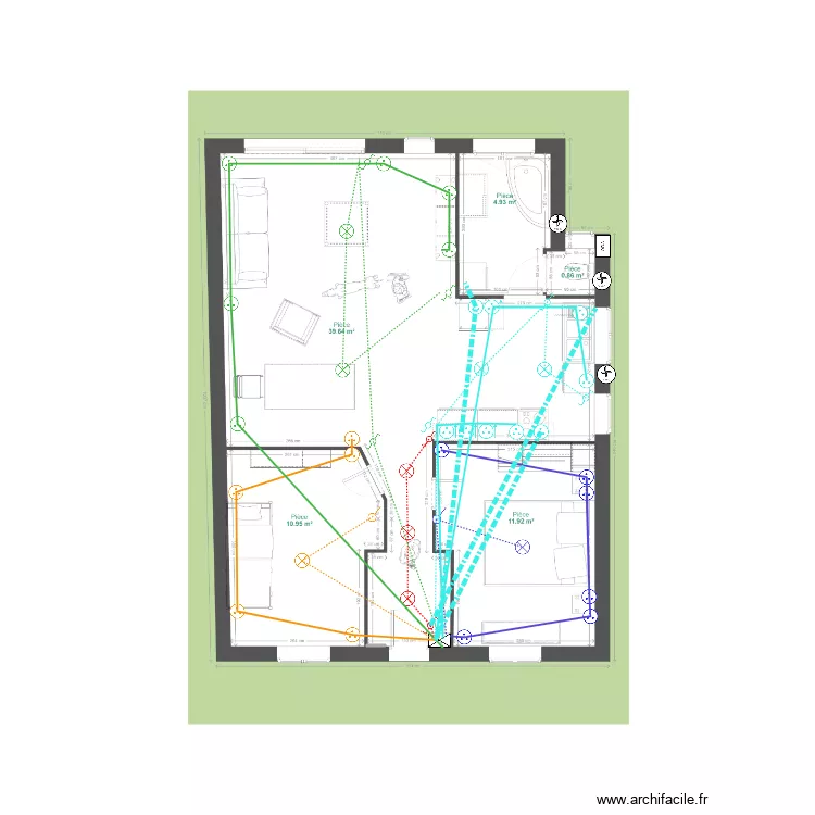 maison Talence. Plan de 