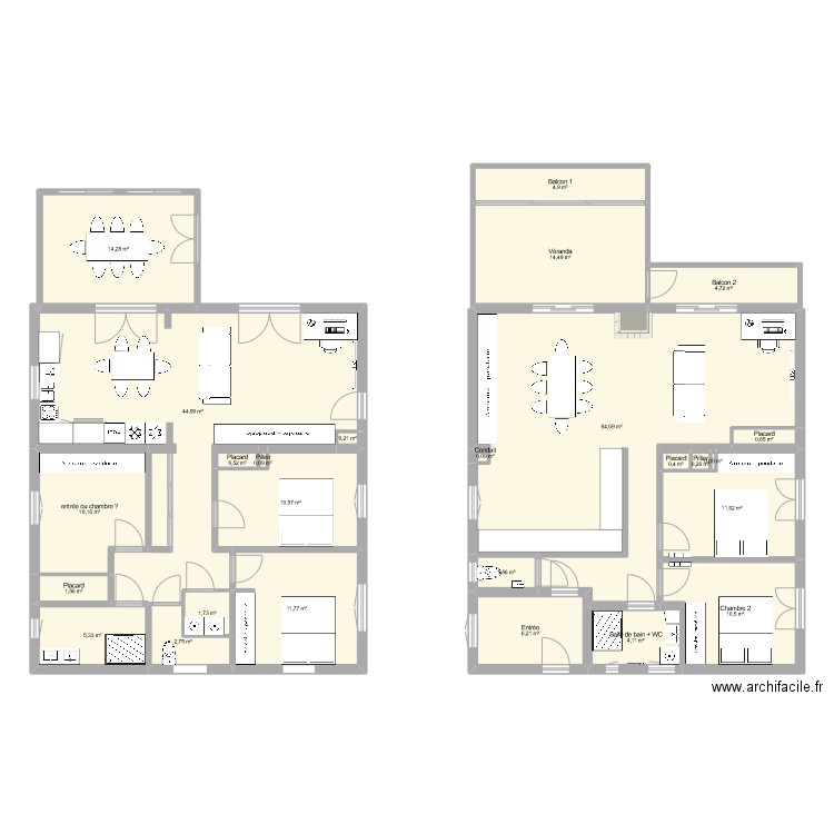 Carcès vie en bas travaux V8.2. Plan de 26 pièces et 218 m2