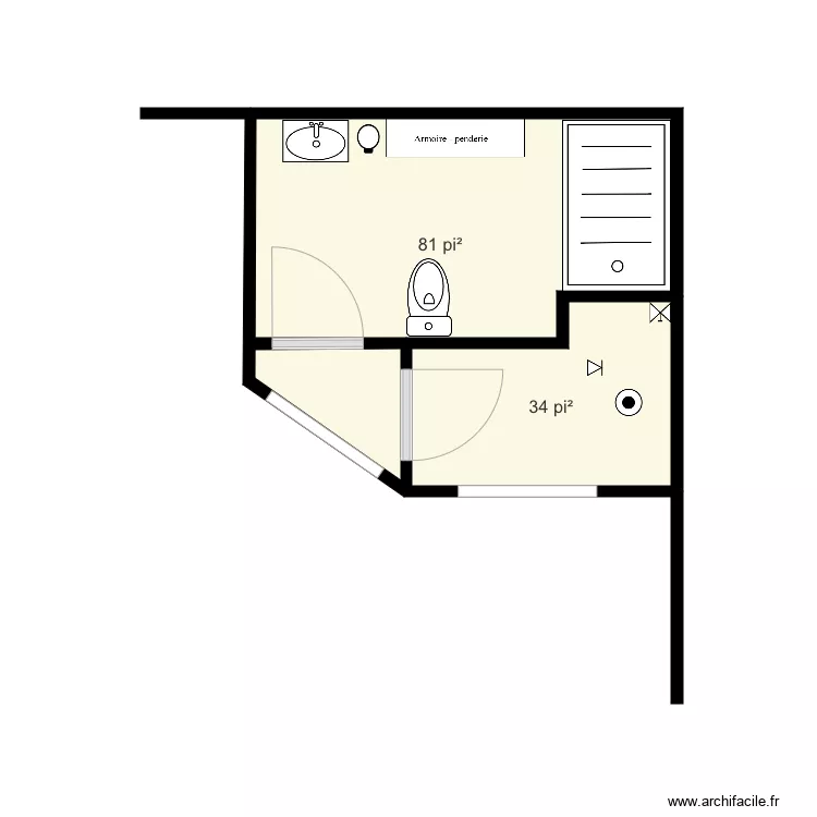Salle bain 2. Plan de Salle bain 2. Plan de