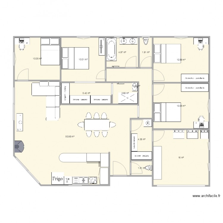 maison 123m2 final. Plan de 0 pièce et 0 m2