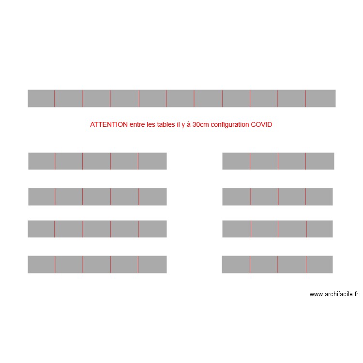 conviguration conseil communal COVID. Plan de 0 pièce et 0 m2