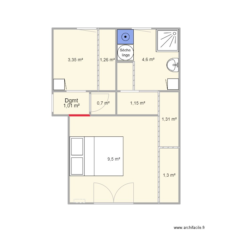chambre4. Plan de 0 pièce et 0 m2