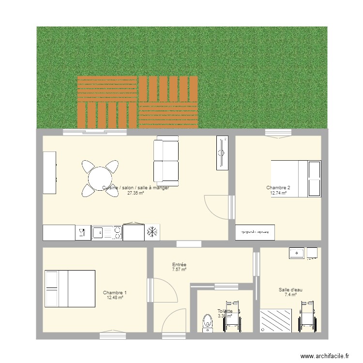 Maison Habitat inclusif . Plan de 0 pièce et 0 m2