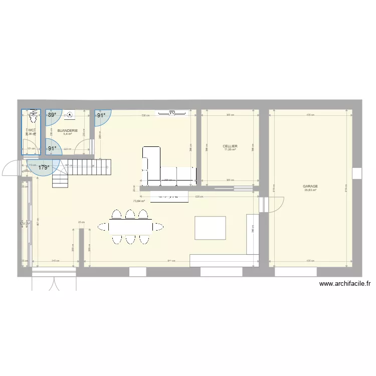 Maison V2. Plan de 
