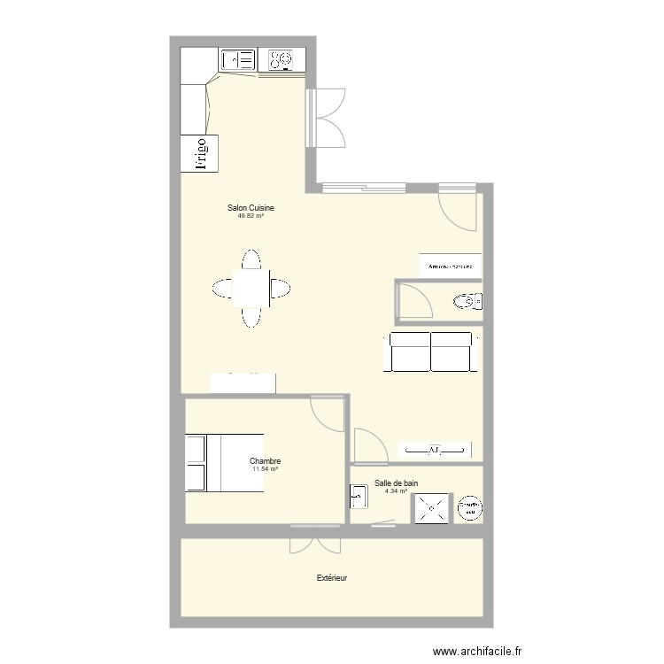 Plan Appartement Canet . Plan de 0 pièce et 0 m2