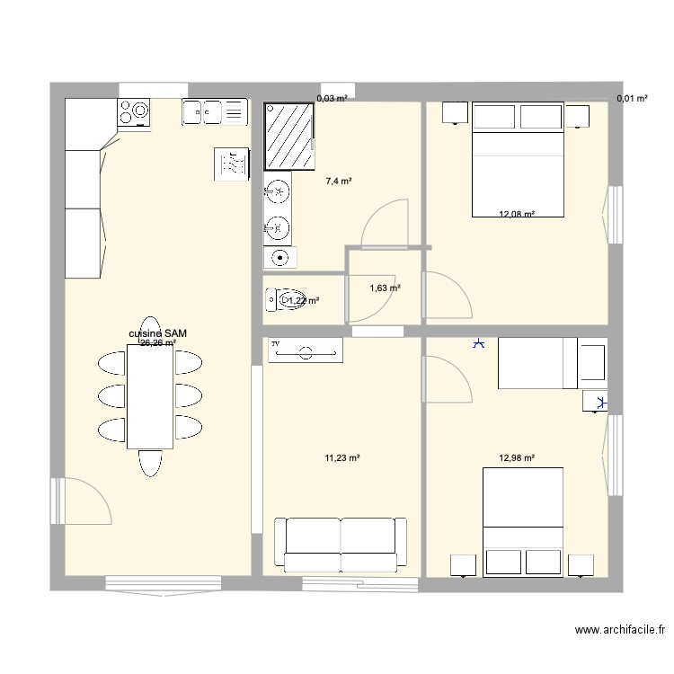 RDC PANISSE. Plan de 0 pièce et 0 m2