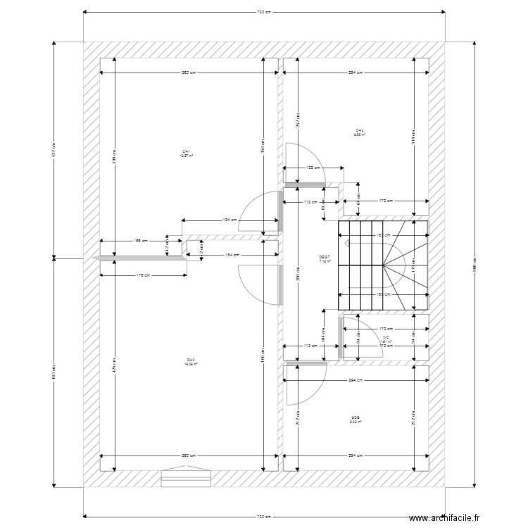 GRANDJEAN ETAGE. Plan de 0 pièce et 0 m2