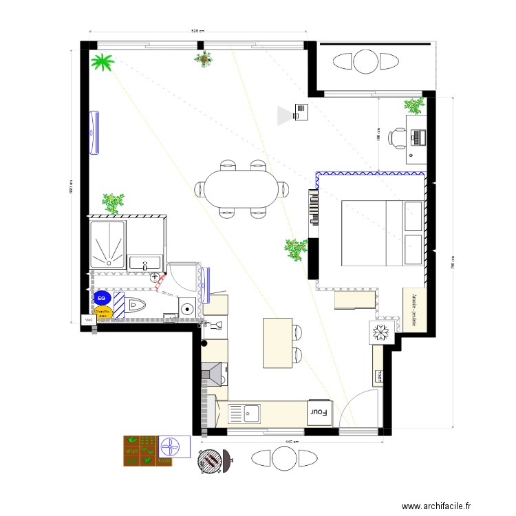 Lisa Pat v5h2 avec modif carneau wc. Plan de 0 pièce et 0 m2