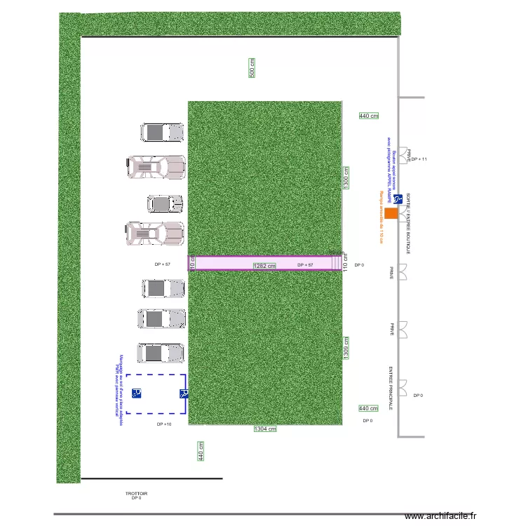 EXTERIEUR CBG MIGNOT APRES TRAVAUX. Plan de 