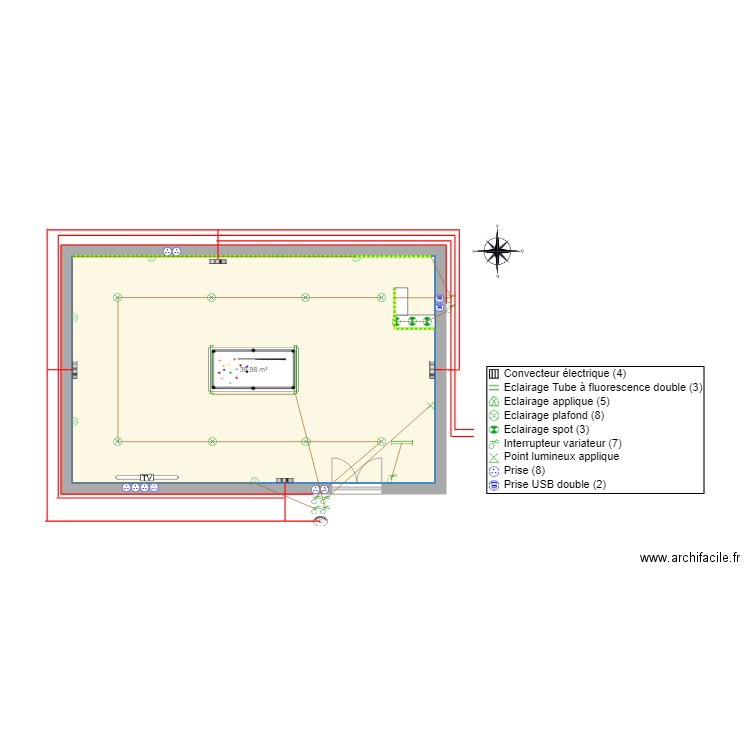 SamoensGamesRoom. Plan de 0 pièce et 0 m2
