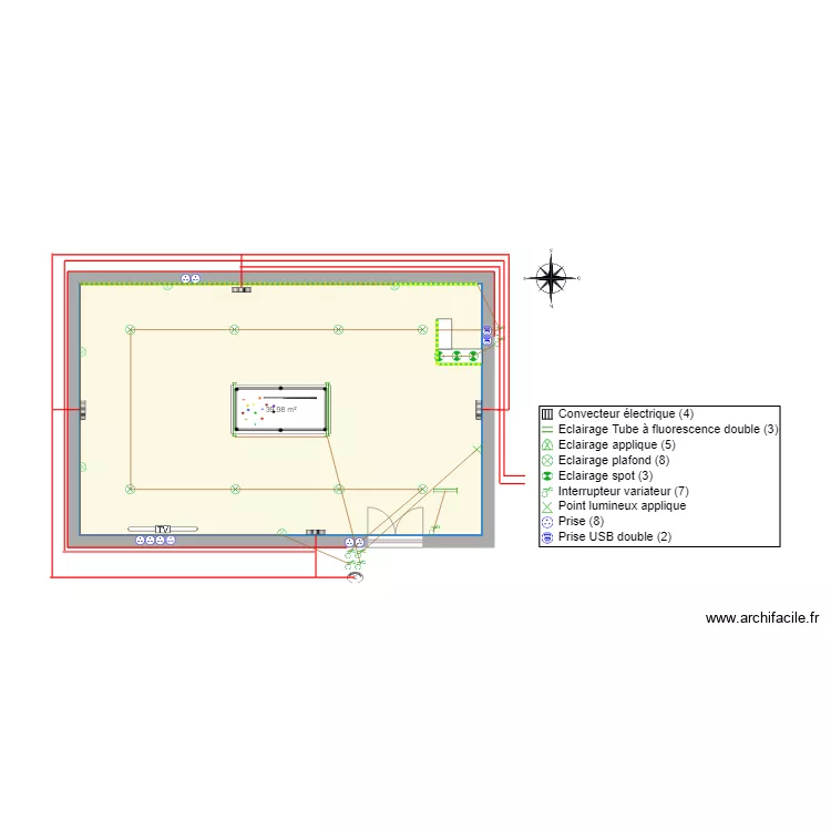 SamoensGamesRoom. Plan de 