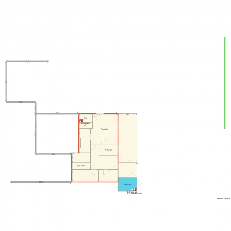 plan lagel extincteur. Plan de 0 pièce et 0 m2