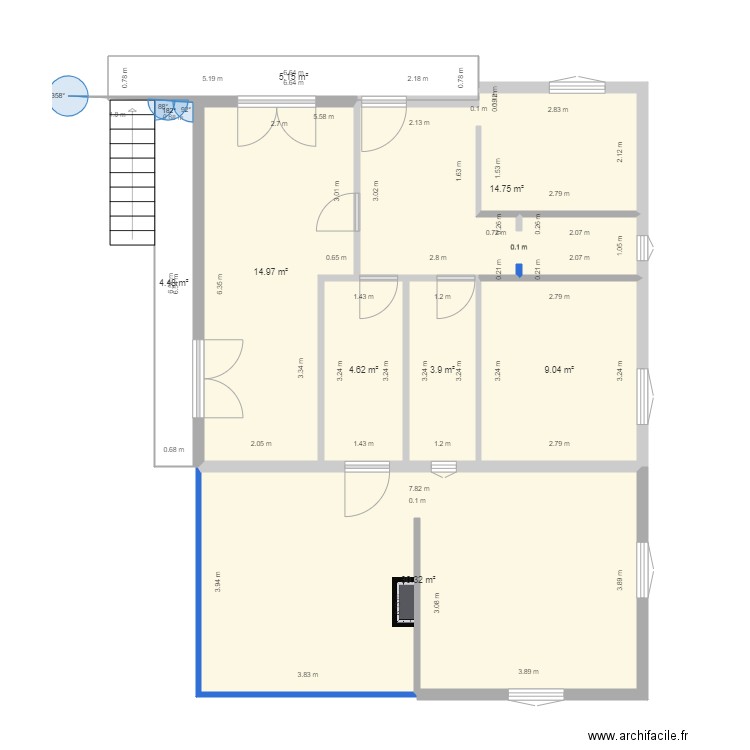 villa aiguillon1er étage. Plan de 0 pièce et 0 m2