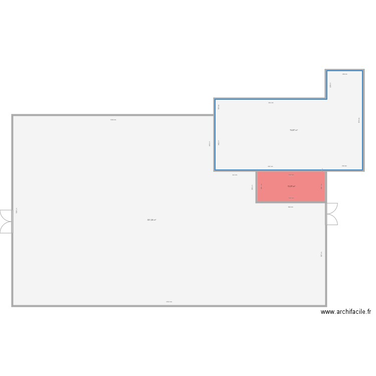 Villeurbanne RDC Hall AB Vide. Plan de 3 pièces et 420 m2