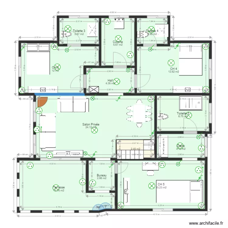 Premier Etage. Plan de 