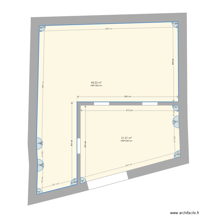 hangar. Plan de 0 pièce et 0 m2