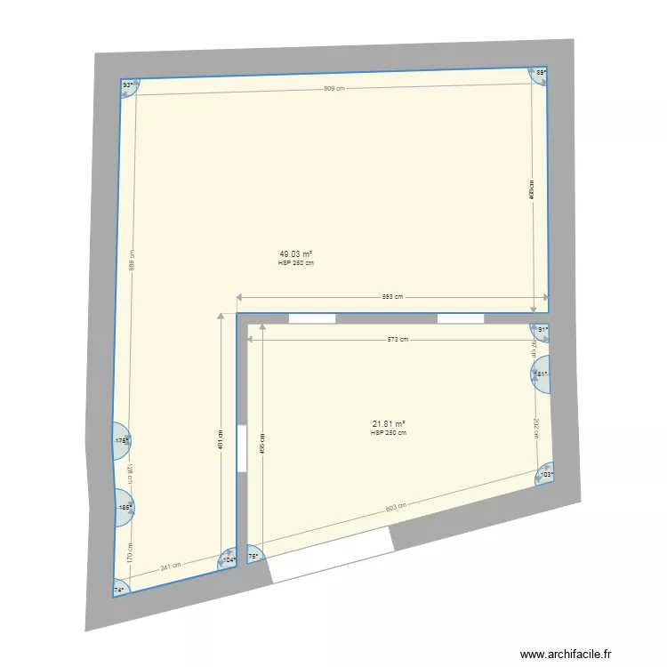 hangar. Plan de 