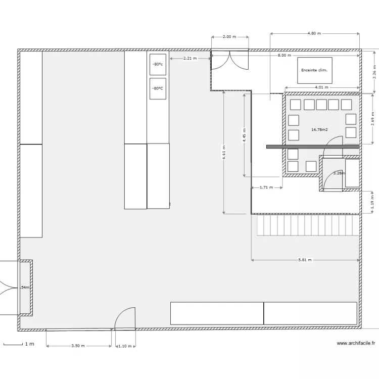 Magasin 045 1er etage mezzanine serothèque. Plan de Magasin 045 1er etage mezzanine serothèque. Plan de