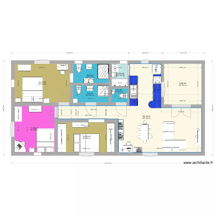 110 m2 2021. Plan de 