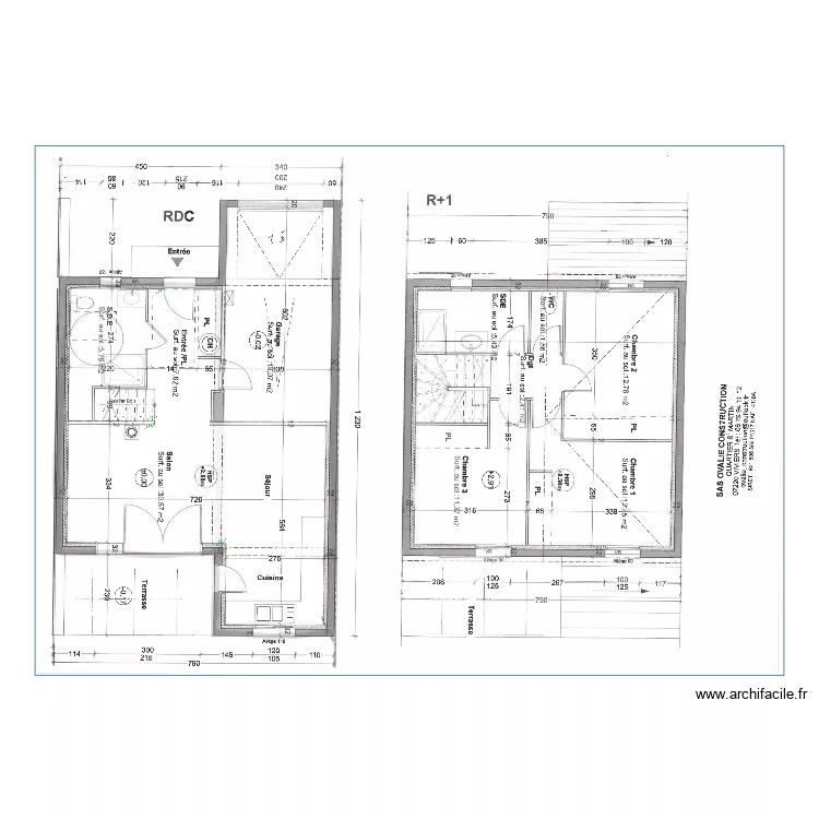 PLAN ELEC 12 VILLAS ALLAN. Plan de 