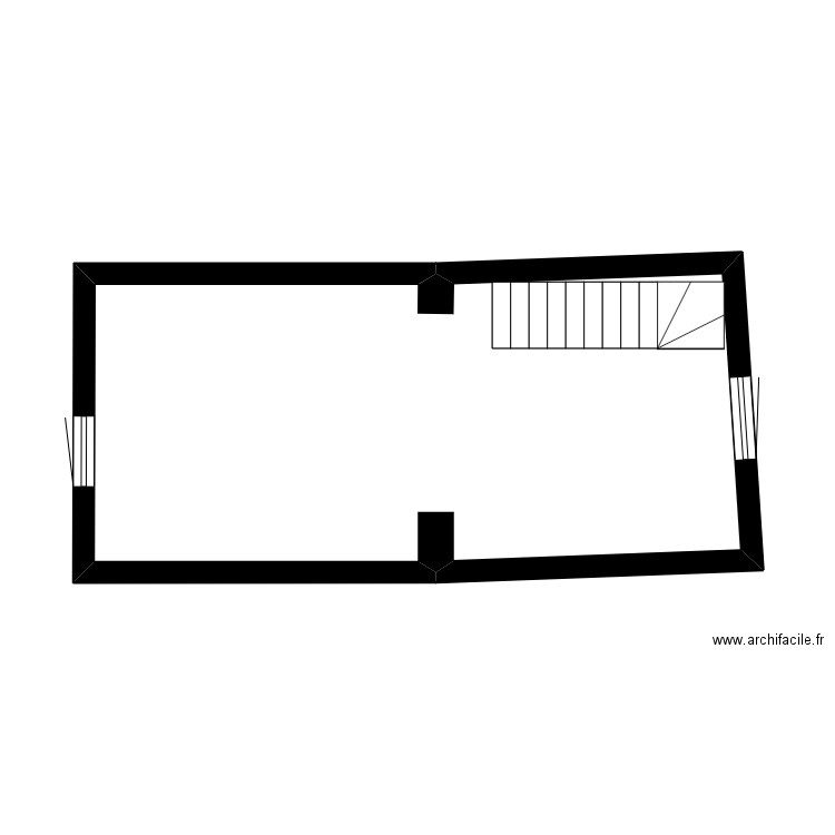 Maison Pieds nus 1. Plan de 1 pièce et 25 m2