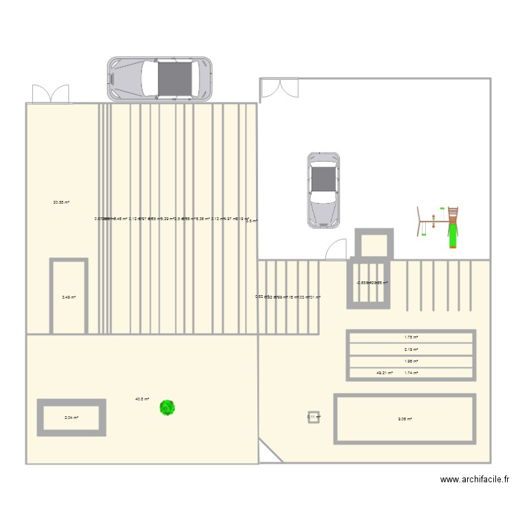 jardin . Plan de 0 pièce et 0 m2