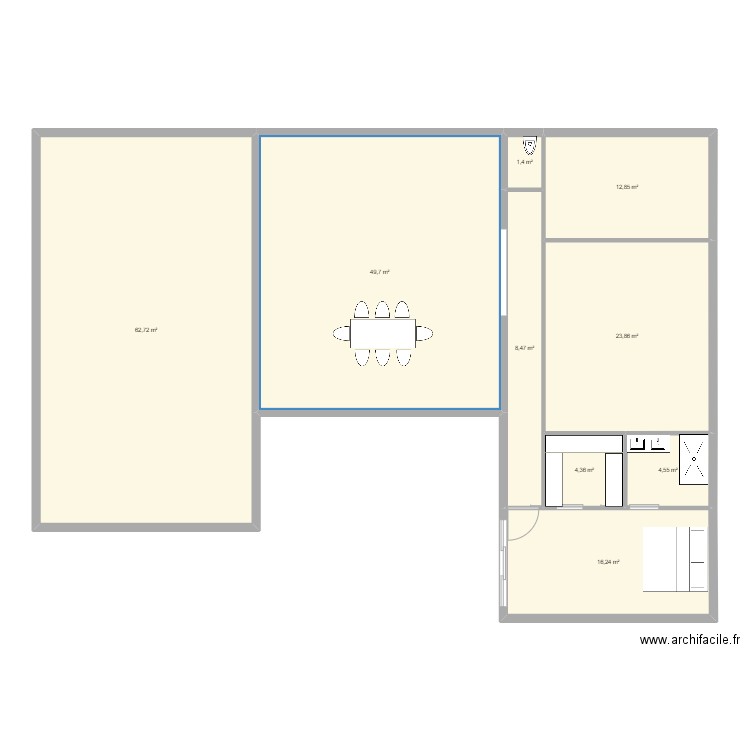 maison projet1. Plan de 9 pièces et 184 m2