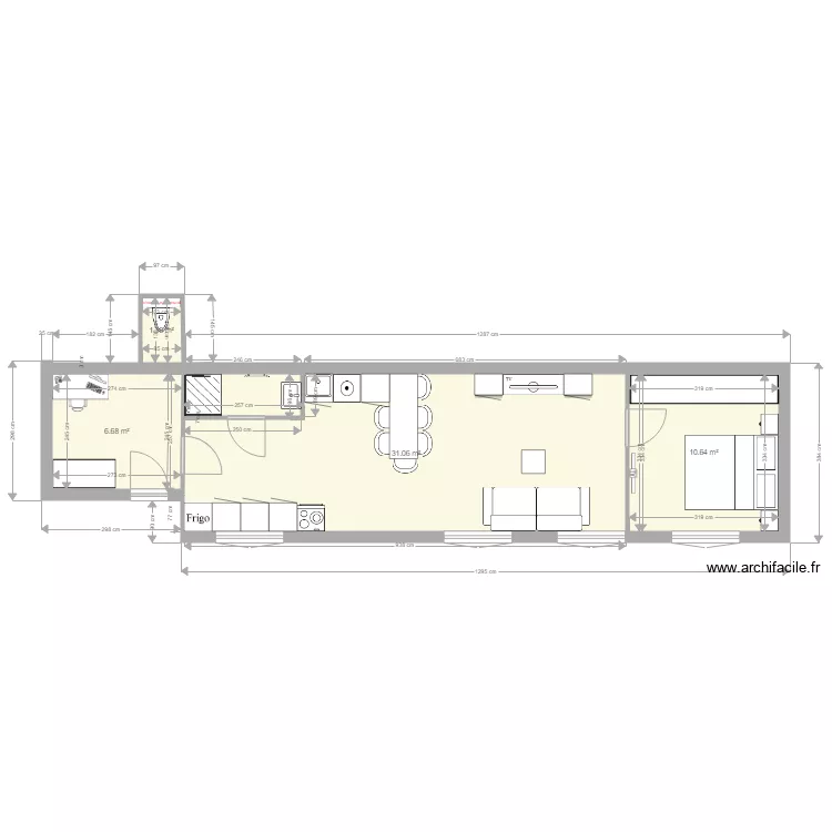 salle de yoga Julia 4. Plan de 