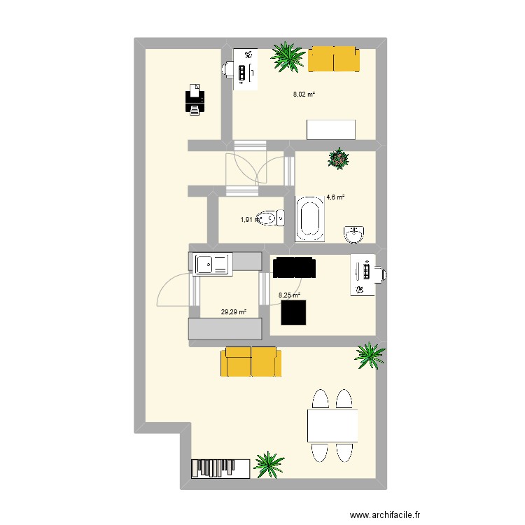 plan appartement cowork. Plan de 0 pièce et 0 m2
