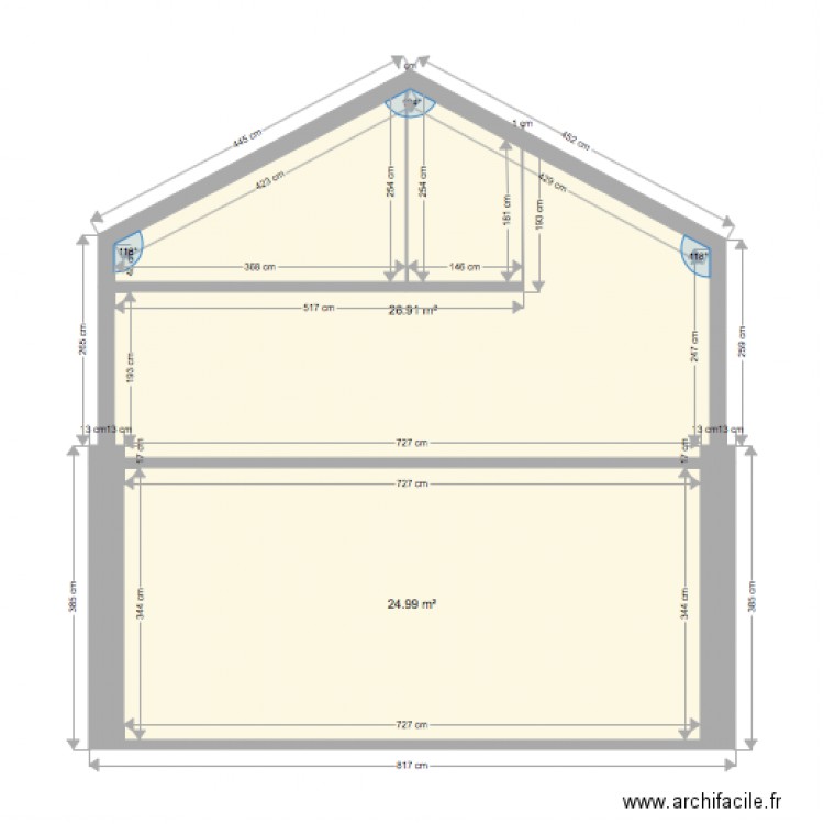 PLAN COUPE MITOYEN. Plan de 0 pièce et 0 m2