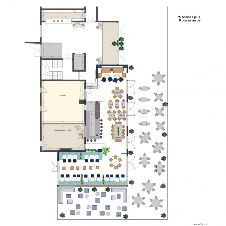 Brasserie changes. Plan de 0 pièce et 0 m2