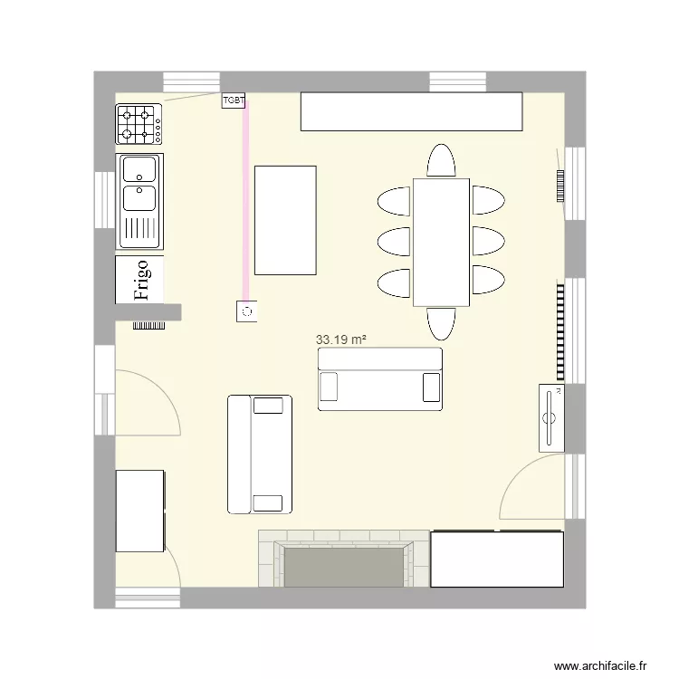 PROJET CUISINE SALON V1. Plan de 