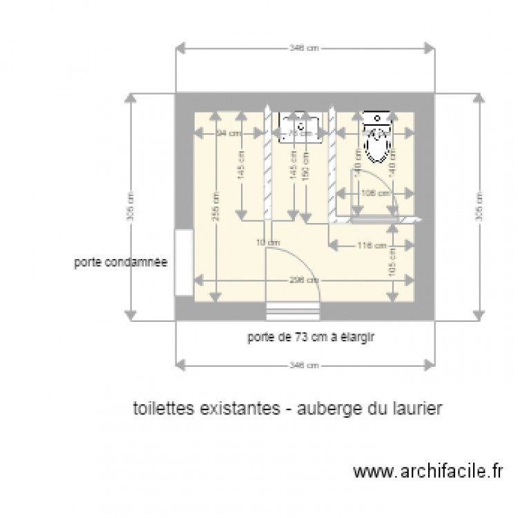 auberge des lauriers avant travaux . Plan de 0 pièce et 0 m2