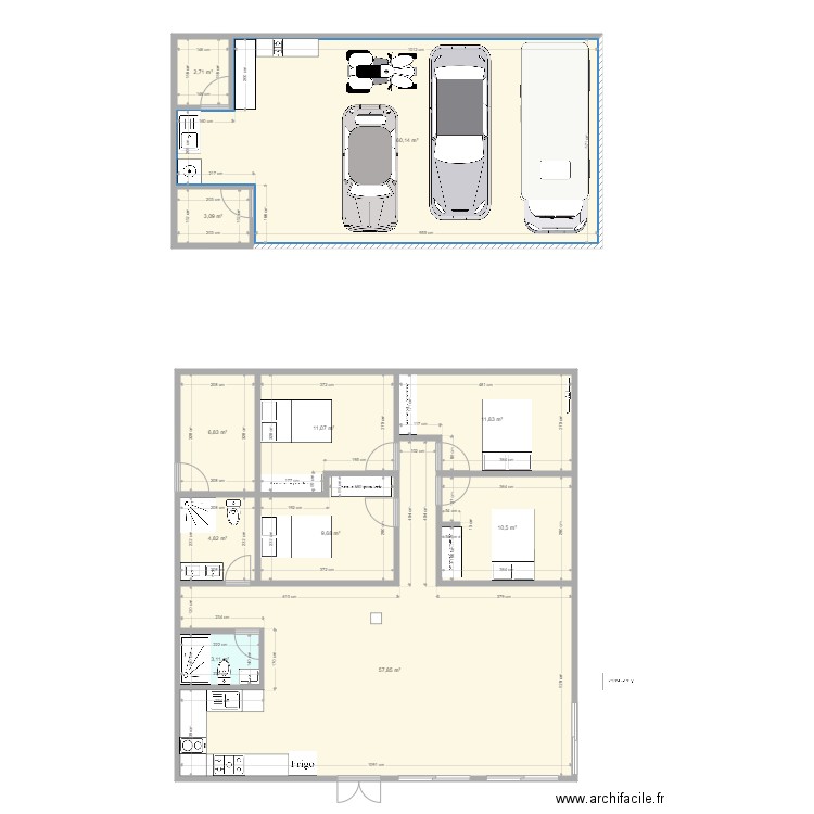 cabaña fi Jose angel  1111. Plan de 11 pièces et 182 m2