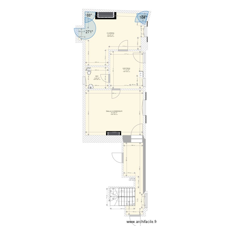 20211002 CHAMAILLARD. Plan de 5 pièces et 77 m2