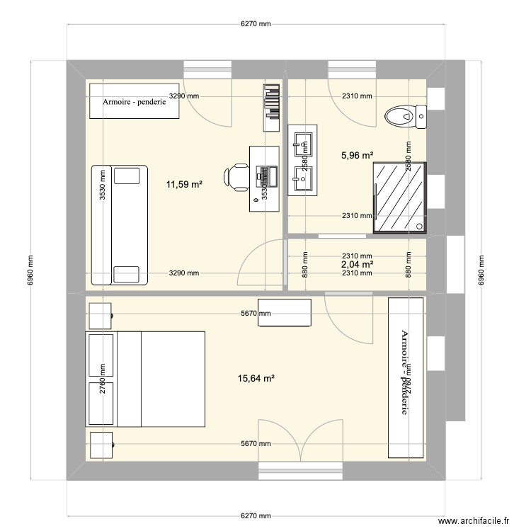 extension mimizan meublé. Plan de 0 pièce et 0 m2